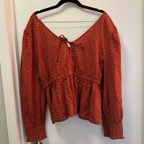 NWOT Madewell Tie-Back Peplum Top in Campden Daisies - Picture 3 of 3